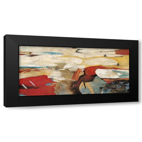 Latitudes Black Modern Wood Framed Art Print by Villareal Villareal, Gabriella