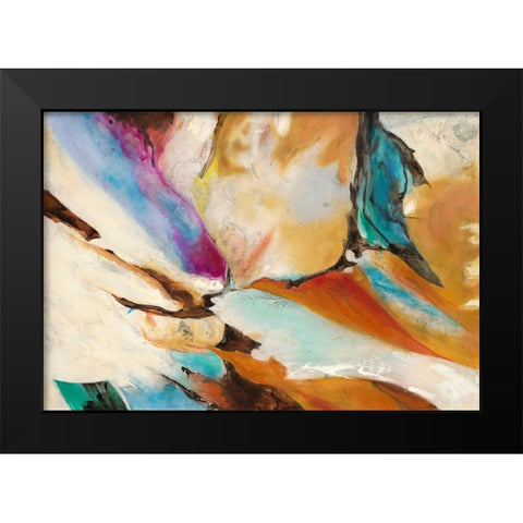 Northern Lights Black Modern Wood Framed Art Print by Villarreal Villarreal, Gabriela