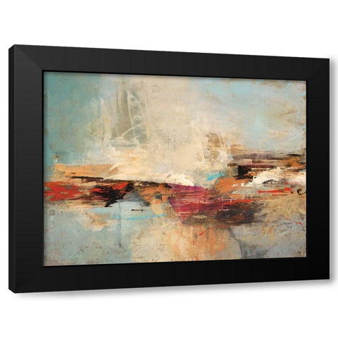 Stratum 1 Black Modern Wood Framed Art Print with Double Matting by Villarreal Villarreal, Gabriela
