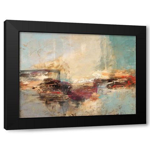 Stratum 2 Black Modern Wood Framed Art Print by Villarreal Villarreal, Gabriela