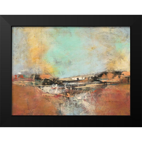 Deconstructed Landscape Black Modern Wood Framed Art Print by Villarreal Villarreal, Gabriela