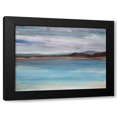 West Coast Black Modern Wood Framed Art Print with Double Matting by Gold, Lora