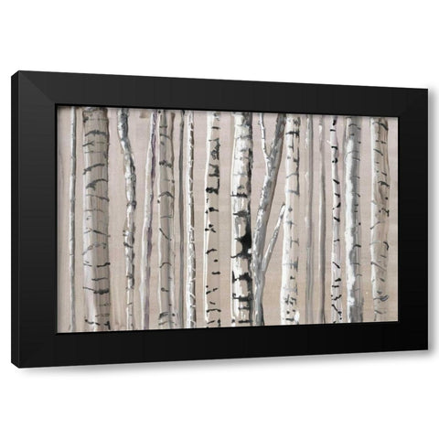 West Coast Birch Black Modern Wood Framed Art Print by Gold, Lora
