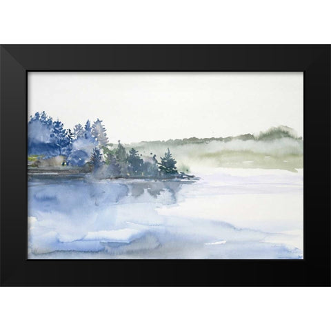 West Coast Waters Black Modern Wood Framed Art Print by Gold, Lora