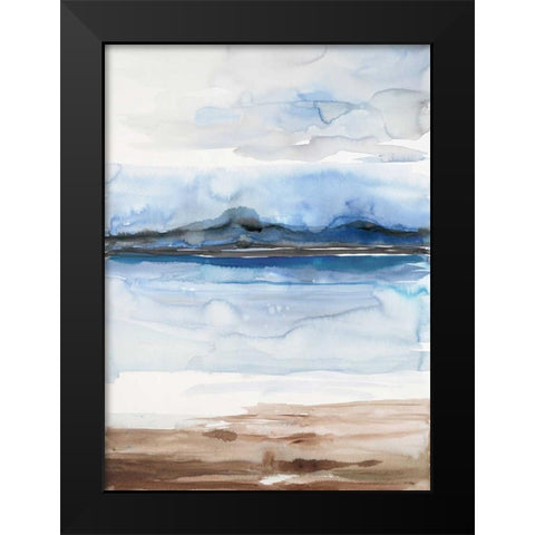 Flow 2 Black Modern Wood Framed Art Print by Gold, Lora