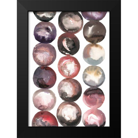 River Stones Black Modern Wood Framed Art Print by Gold, Lora