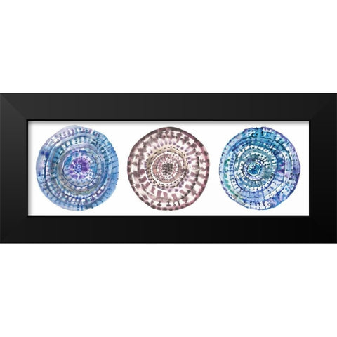 Watercolor Mandalas 1 Black Modern Wood Framed Art Print by Gold, Lora