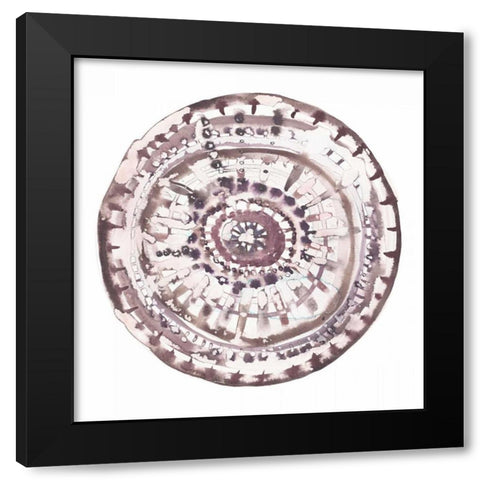 Global Mandala 2 Black Modern Wood Framed Art Print with Double Matting by Gold, Lora
