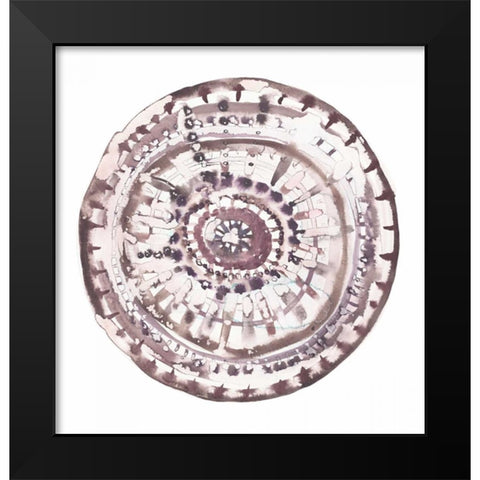 Global Mandala 2 Black Modern Wood Framed Art Print by Gold, Lora