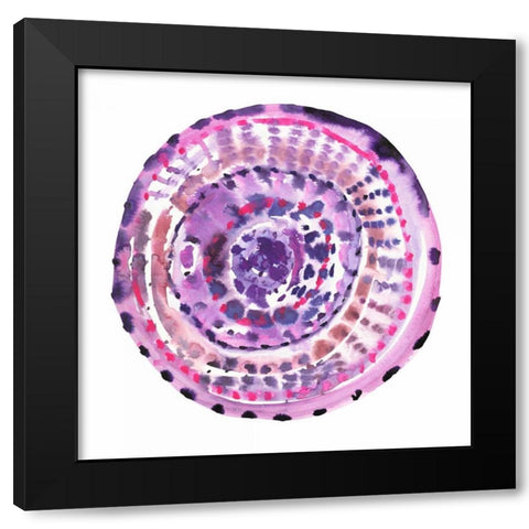 Happy Mandala 2 Black Modern Wood Framed Art Print with Double Matting by Gold, Lora