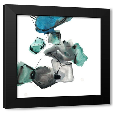 Geometric Expressions 1 Black Modern Wood Framed Art Print with Double Matting by Gold, Lora