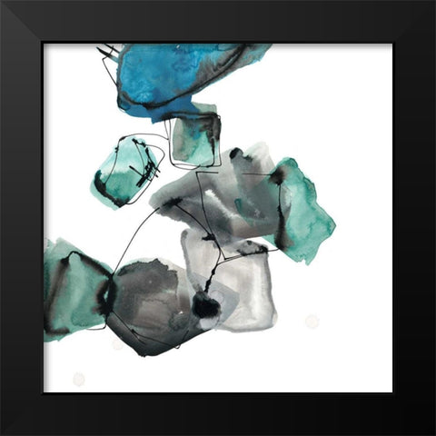 Geometric Expressions 1 Black Modern Wood Framed Art Print by Gold, Lora