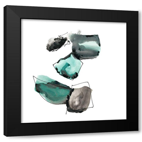 Geometric Expressions 2 Black Modern Wood Framed Art Print with Double Matting by Gold, Lora