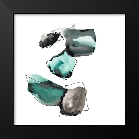 Geometric Expressions 2 Black Modern Wood Framed Art Print by Gold, Lora