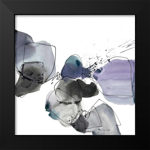 Liquid Stone 1 Black Modern Wood Framed Art Print by Gold, Lora