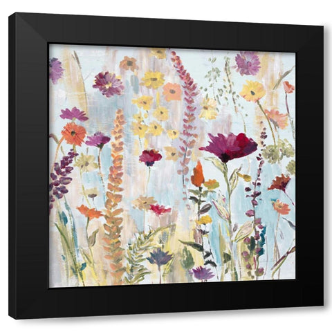 Rain Y Day Garden Black Modern Wood Framed Art Print with Double Matting by Gold, Lora