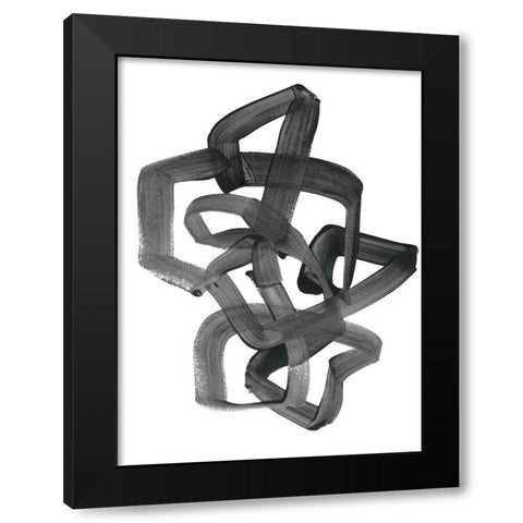 Expression 1 Black Modern Wood Framed Art Print with Double Matting by Gold, Lora