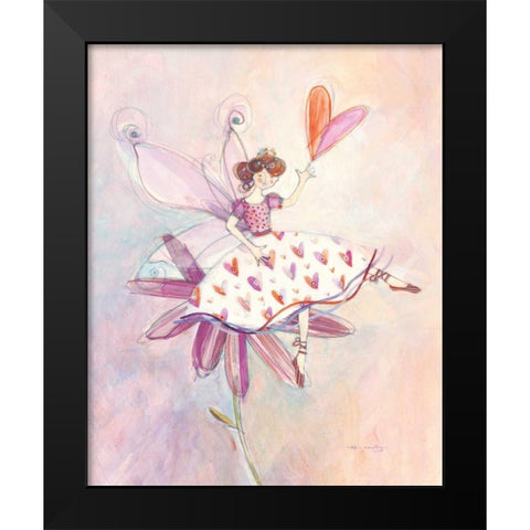 Bridget Blossom Black Modern Wood Framed Art Print by Rawlings, Robin
