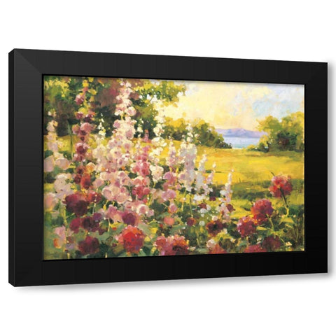 Ocean Vista Black Modern Wood Framed Art Print by Grant, Kay