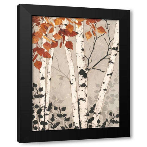 Birch Tapestry  Black Modern Wood Framed Art Print by Pluch, Melissa