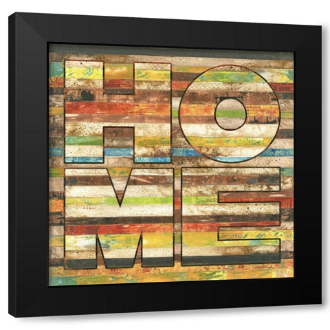 Striped Home Black Modern Wood Framed Art Print with Double Matting by Pluch, Melissa