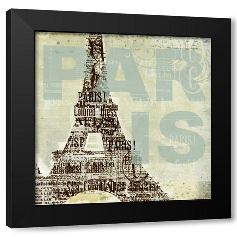 Trendy Paris Black Modern Wood Framed Art Print by Pluch, Melissa