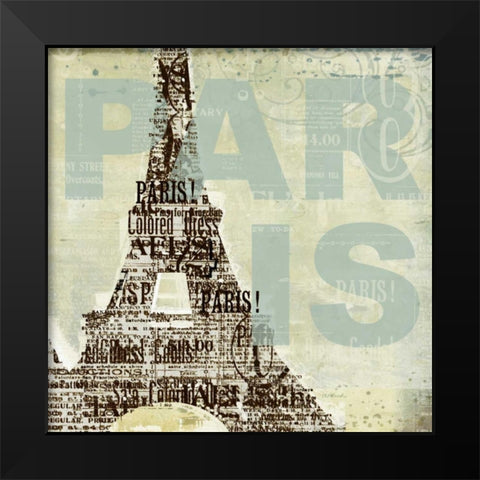 Trendy Paris Black Modern Wood Framed Art Print by Pluch, Melissa