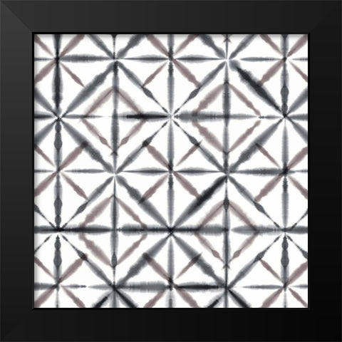Shibori Global Pattern Black Modern Wood Framed Art Print by Pluch, Melissa