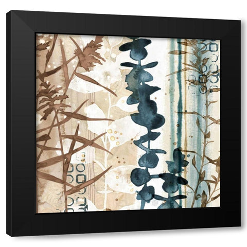 Watermark Foliage Black Modern Wood Framed Art Print by Pluch, Melissa