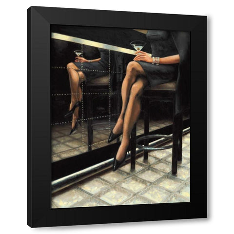 Martini with a Twist Black Modern Wood Framed Art Print by Rohlander, Nathan