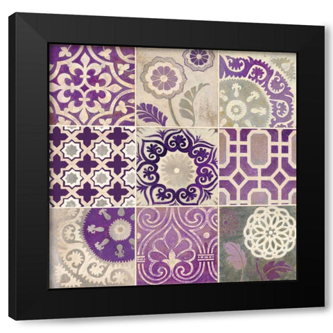 Mosaic Melody Black Modern Wood Framed Art Print by Smith, Hope