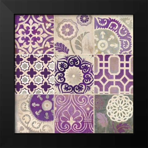 Mosaic Melody Black Modern Wood Framed Art Print by Smith, Hope