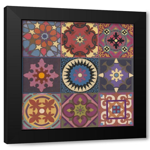 GLOBAL PATCHWORK Black Modern Wood Framed Art Print with Double Matting by Smith, Hope