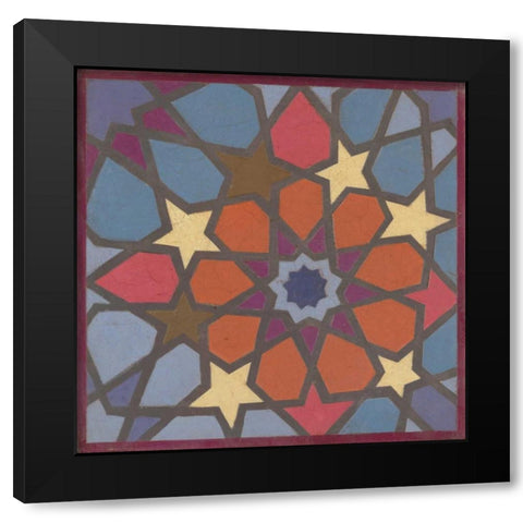Global Star Black Modern Wood Framed Art Print by Smith, Hope