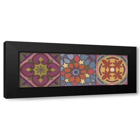 Global Triptych 1 Black Modern Wood Framed Art Print by Smith, Hope