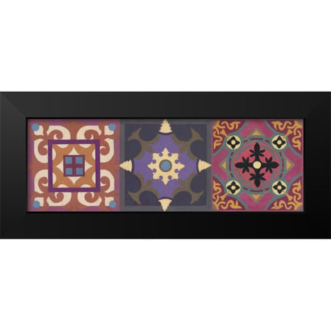 Global Triptych 2 Black Modern Wood Framed Art Print by Smith, Hope