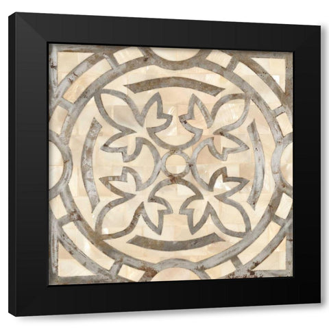 NATURAL MOROCCAN TILE 3 Black Modern Wood Framed Art Print with Double Matting by Smith, Hope