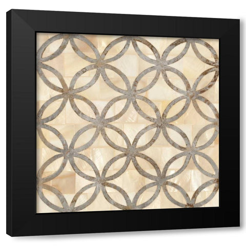 NATURAL MOROCCAN TILE 4 Black Modern Wood Framed Art Print with Double Matting by Smith, Hope