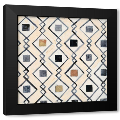 Tribal Impression 3 Black Modern Wood Framed Art Print by Smith, Hope