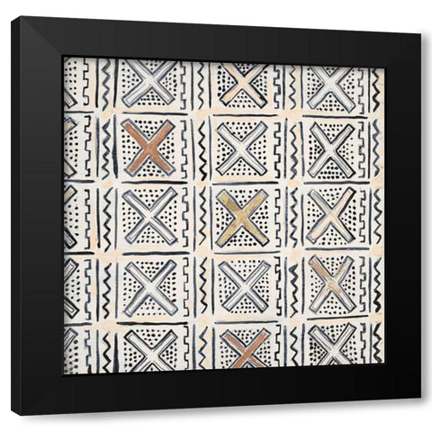 Tribal Impression 7 Black Modern Wood Framed Art Print with Double Matting by Smith, Hope