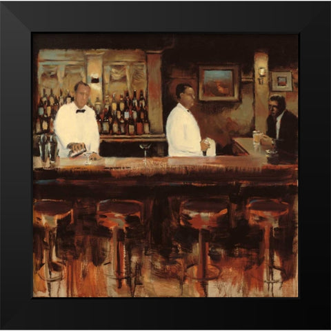 Martini Hour Black Modern Wood Framed Art Print by Sullivan, Myles