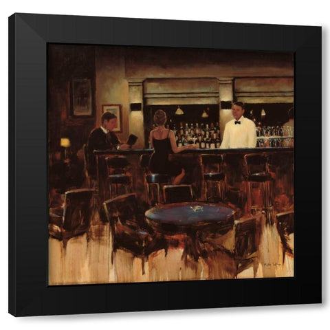 Night Cap Black Modern Wood Framed Art Print with Double Matting by Sullivan, Myles