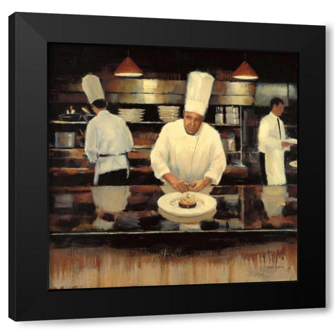 Brasserie Cuisine Black Modern Wood Framed Art Print with Double Matting by Sullivan, Myles