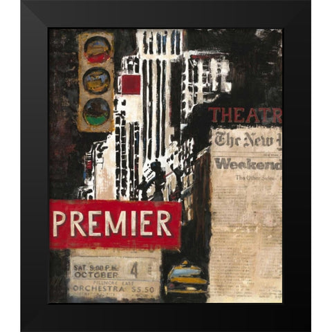 Theater Premier Black Modern Wood Framed Art Print by Sullivan, Myles