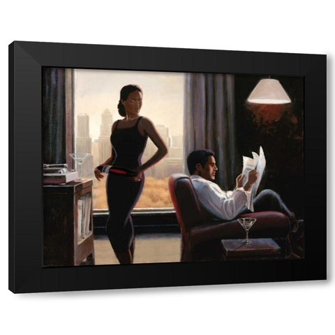 Evening Nostalgia Black Modern Wood Framed Art Print by Sullivan, Miles