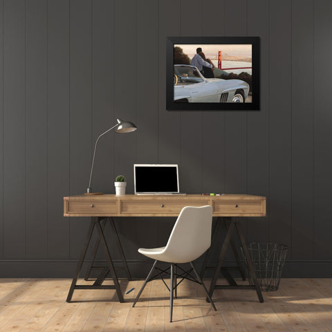 Nostalgic View Black Modern Wood Framed Art Print by Sullivan, Miles