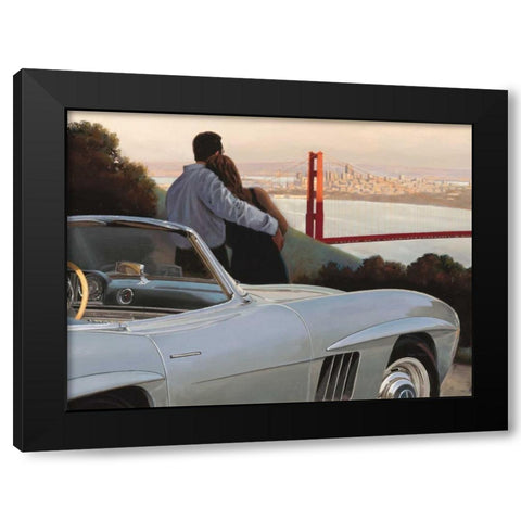 Nostalgic View Black Modern Wood Framed Art Print by Sullivan, Miles