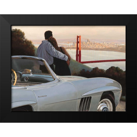 Nostalgic View Black Modern Wood Framed Art Print by Sullivan, Miles