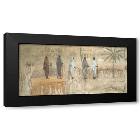 Miraj Procession Black Modern Wood Framed Art Print with Double Matting by Sullivan, Myles