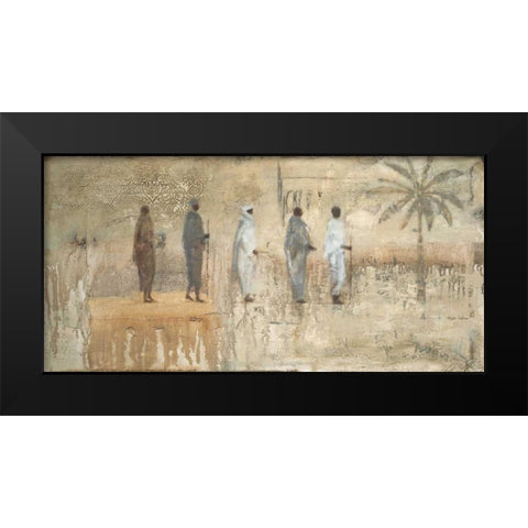 Miraj Procession Black Modern Wood Framed Art Print by Sullivan, Myles